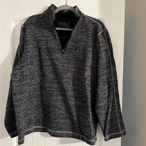 Eddie Bauer Men's Charcoal Zip-Up Sweater